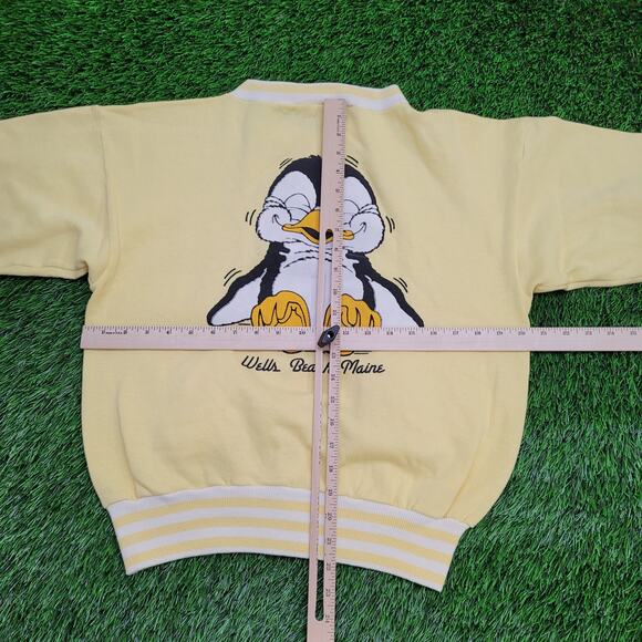 Vintage 90s Penguin Jacket Womens Medium 20x22 Yellow - Picture 4 of 12